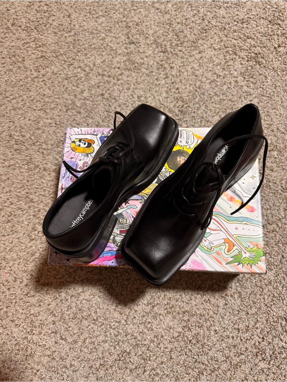 Jeffrey Campbell Intellect Chunky Heeled Oxford Shoes